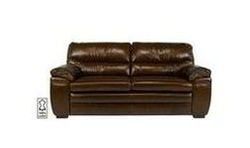 Simone Premium Leather Large Sofa - Chestnut